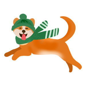 手绘 可爱 秋田犬 狗 动物 装饰 小动物 插画