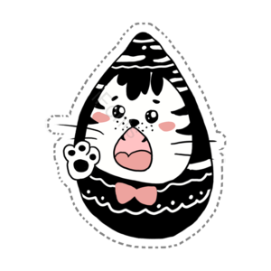 手绘 可爱 表情 猫咪 动物 装饰 小动物 插画