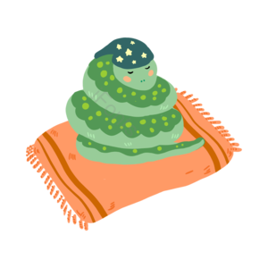 手绘 绿色 可爱 动物 装饰 小动物 插画 元素