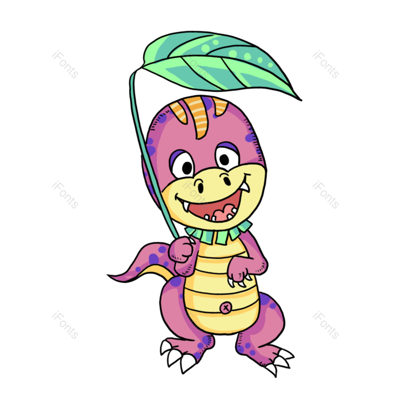 元素图片,卡通元素,紫色PNG,动物免抠素材