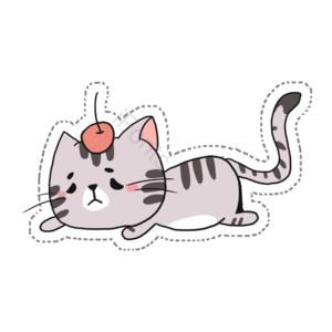 手绘 可爱 动物 猫咪 装饰 小动物 插画 元素