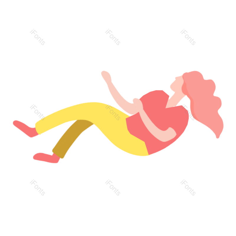 卡通图片,头发元素,漂浮PNG,手绘免抠素材