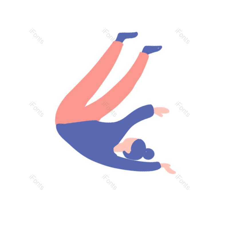 卡通图片,蓝色元素,漂浮PNG,红色免抠素材