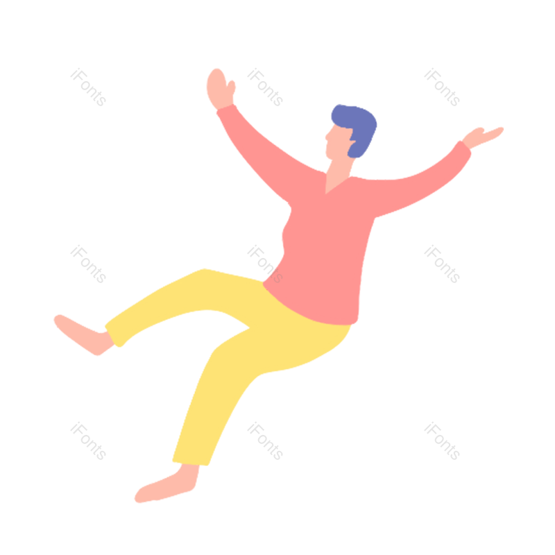 卡通图片,蓝色元素,漂浮PNG,红色免抠素材