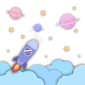婴儿 剪纸 天空 卡通 宇宙 火箭 云朵 梦幻