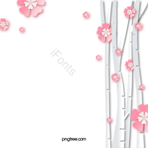 粉色花朵 手绘 花朵 剪纸 飘浮碎片 粉色碎片 春天 花