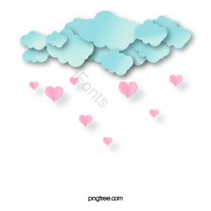 片状云 蓝色的云朵 粉红心爱 雨 爱使 浪漫 剪纸 云剪贴画