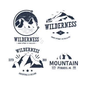 登山 山峰 象征性 复古 标志 群山 游览 观光
