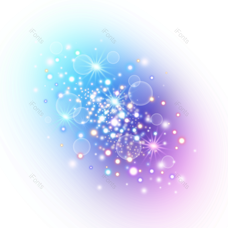 发光效果图片,粒子元素,蓝紫色PNG,渐变色免抠素材