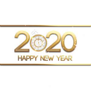 2020 颗粒感 立体 奢金 渐变 新年快乐 光泽 闪耀