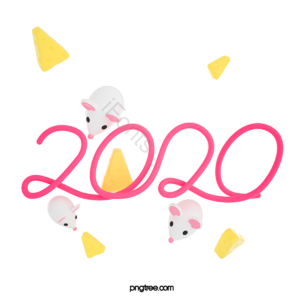 芝士 鼠年 2020 黄色 新年 生肖 立体 過年