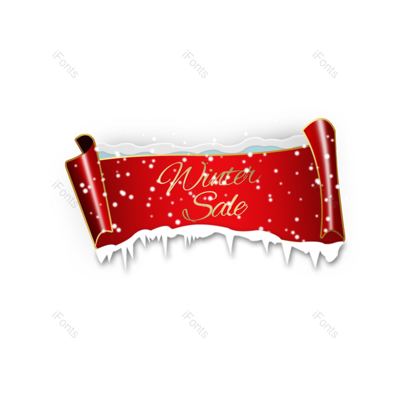 标签图片,图标元素,丝带PNG,雪花免抠素材