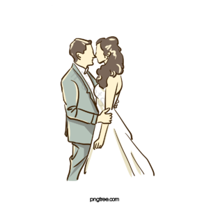 浪漫的 手绘 吻 婚礼 婚礼庆典 结婚 卡通 性格
