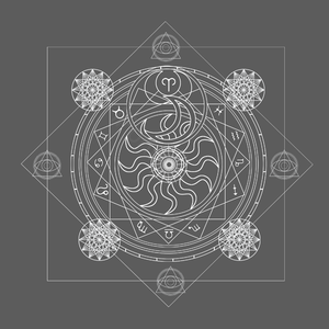 魔法阵 花纹 古典 命盘 占卜 占卜命盘 线条 魔法