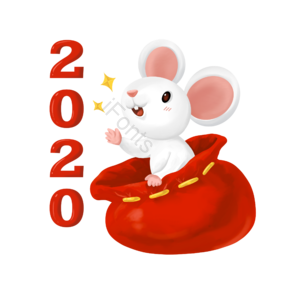 动画片 手绘竽 2020年 鼠年新年头像框 老鼠 动物国潮动物 十二生肖 ly