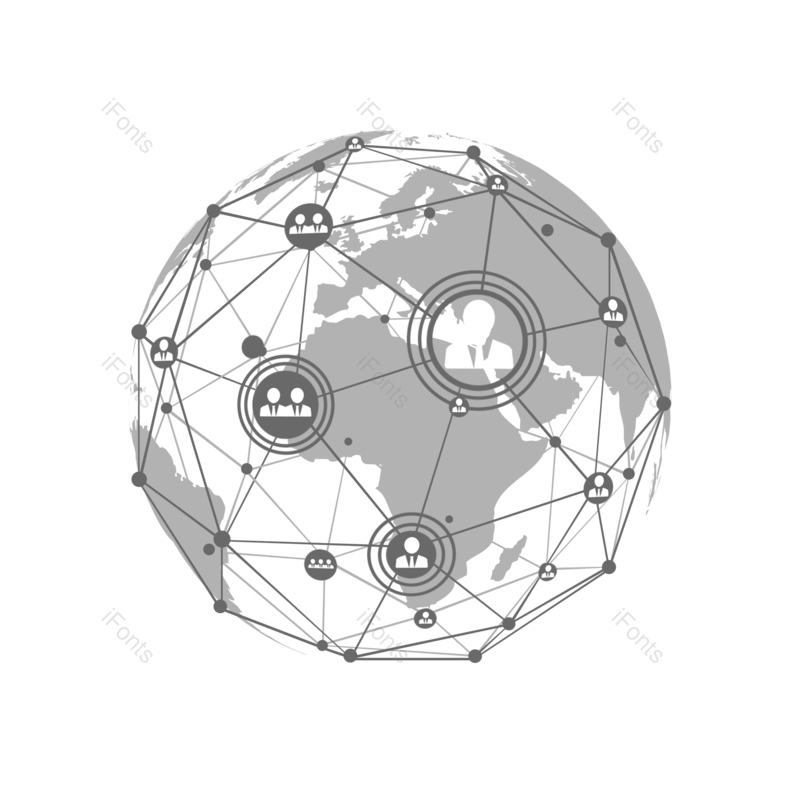 交流图片,商务元素,地球PNG,动态免抠素材
