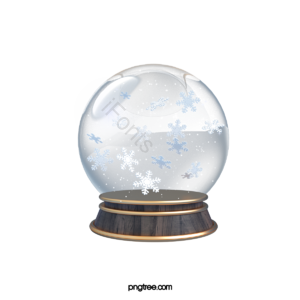 立体 雪球 雪花 玻璃球 玻璃质地 冬季 金色 音乐盒
