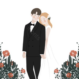 结婚 新人 情侣 婚礼 清新 韩国风格