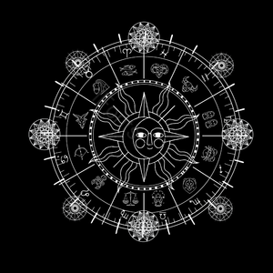 神秘 线条 线稿 占卜命盘 阵图花纹 花纹 魔法阵 占卜