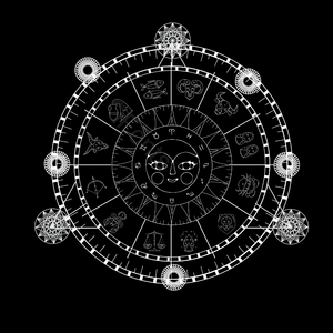 线稿 神秘 线条 占卜命盘 魔法 占卜 魔法阵 花纹