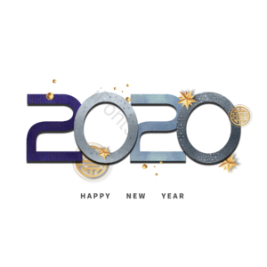 新年 2020年 新年快乐 优雅而安静 立体感 装饰 梯度 点