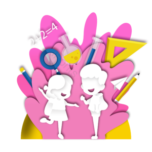 卡通 文具 剪纸 学生 创意 教育 开学季 学校