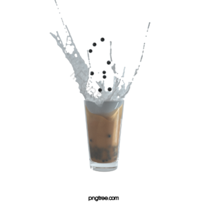玻璃类 奶茶 液体 饮料 溅 棕色 珍珠奶茶 牛奶剪贴画