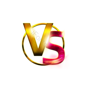 vs 对决 比拼图标 立体感 光效 光泽感 发光 金色