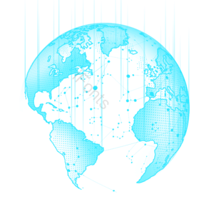 科学技术 全球 信息 地图 网络 互联网 地球 蓝色