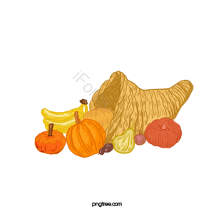 感恩节 果实 丰收 庆祝 聚宝盆 cornucopia 瓜果 香蕉