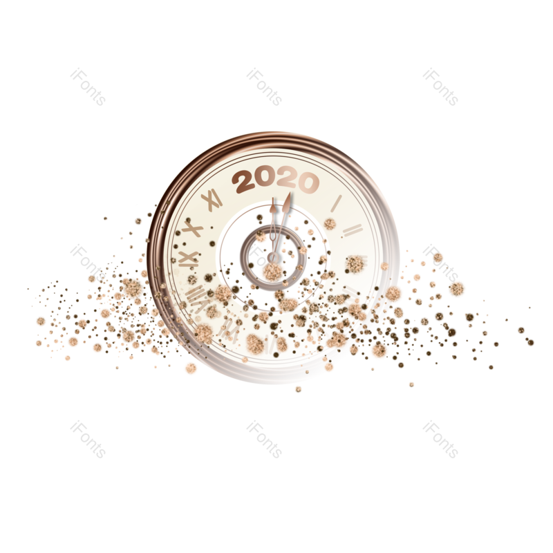 时钟图片,金色闪光元素,钟表PNG,金色免抠素材