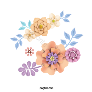 粉底液色 植物 花朵 花 浅粉色 剪纸 剪纸风格 漂亮花朵