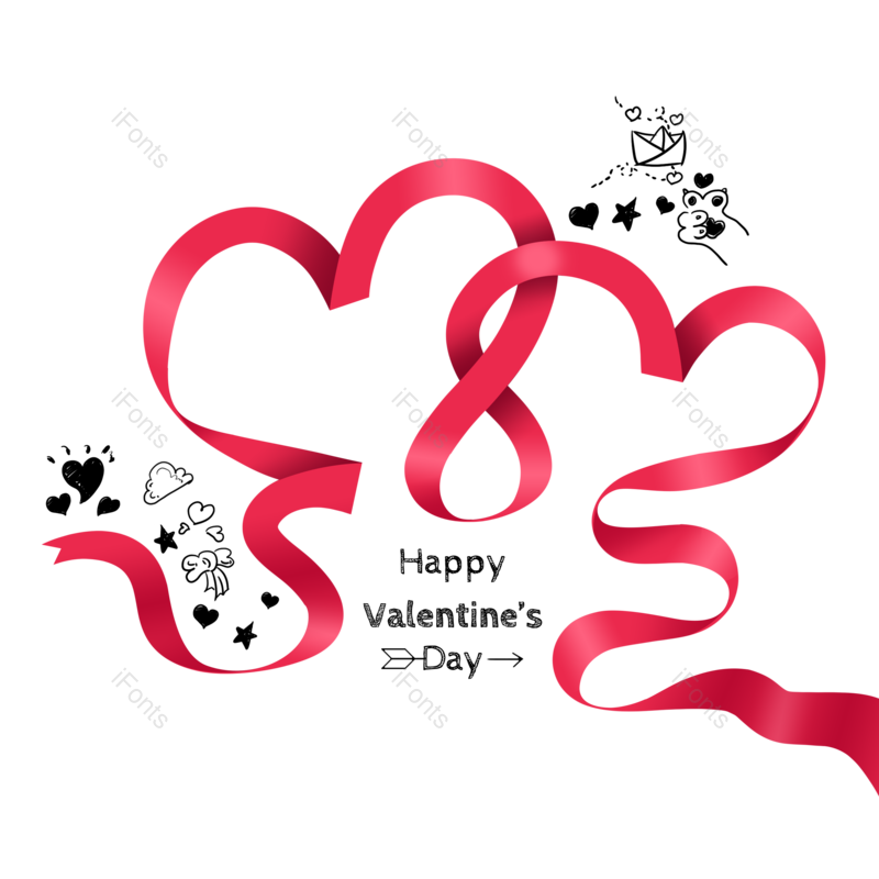 节日图片,丝带元素,情人节PNG,情人免抠素材