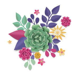 质感 彩色 花卉 彩色剪纸 剪纸花朵 玫瑰花 剪纸风格 剪纸植物