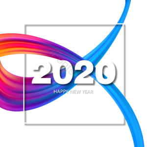 立体2020 科技线条 抽象 彩色穿越线条 质感