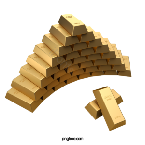 金砖 金条 金色 金属质感 立体 金融 储蓄 财富
