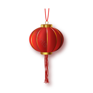 耳朵 红色 新年元素 中国的一年 喜庆的 结合 手绘 梯度