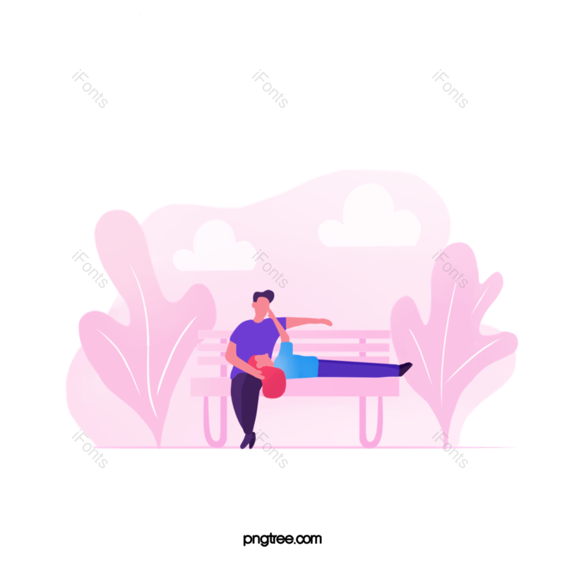 幸福图片,插画元素,浪漫PNG,人物免抠素材