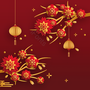 新年 中国 春节 年 立体视觉 红色 庆祝快乐 灯笼
