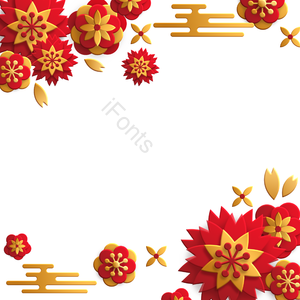 新年 中国 春节 年 立体视觉 红色 庆祝快乐 框架