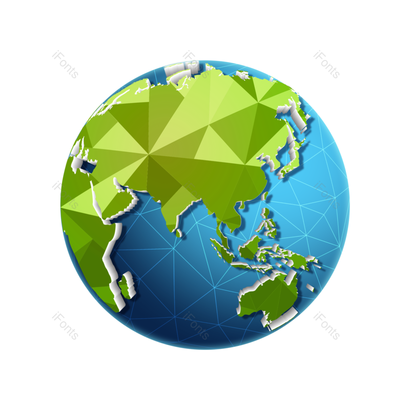 动画片图片,盘子元素,几何PNG,地球免抠素材