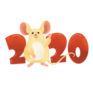 老鼠 2020年 新年年味 鼠年新年头像框 手绘竽 十二生肖  可爱
