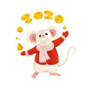 老鼠 2020年 鼠年新年头像框 起士 新年年味 手绘竽 可爱 动画片