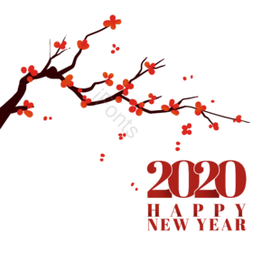 花枝 春节 节日 装饰 花朵 2020年 美丽 鼠年