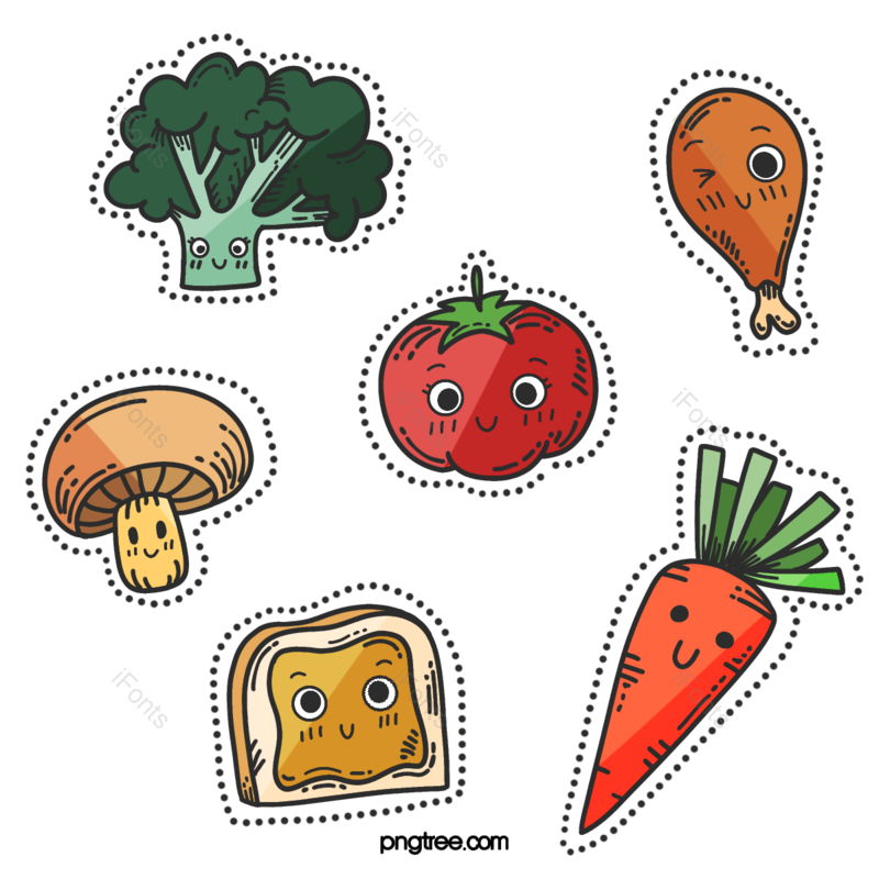 蔬菜图片,动画片元素,蘑菇PNG,手绘免抠素材