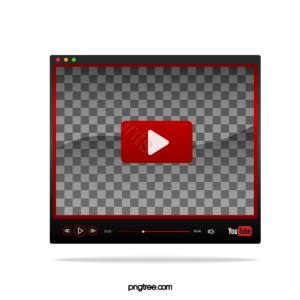 红色 玩 视频 运动员 YouTube 网页 透明 进度条