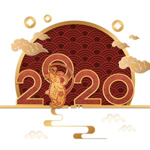 瑞鼠欢迎春天 二千零二十 祥云 手绘鼠标 祝福 新年 硬币 铜