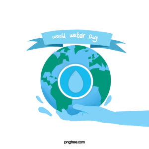 创意 爱护 世界水日 水滴 飘带 地球 卡通 宣传
