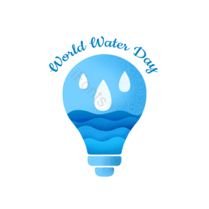 世界水日 灯泡 环保 蓝色 水资源 水滴 大海 节日
