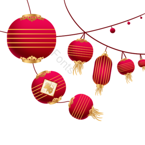 红色 新年 喜庆的 灯笼 快乐 恭喜 祝福 节日